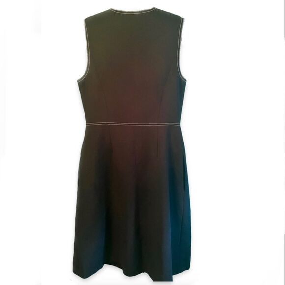 BCBG MaxAzria Zena Black Ruffle Longline Zip Up Tunic Vest Size Small - Picture 2 of 3